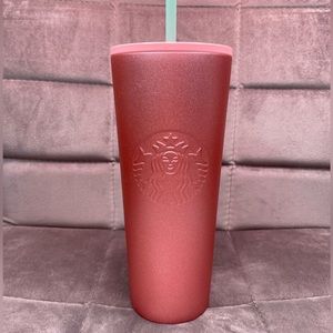 Starbucks 2019 Holiday Pink Shimmer Iced Coffee Tumbler/Mug